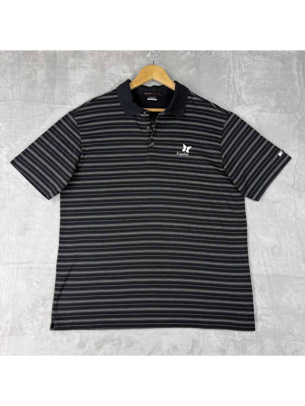 Nike Tiger Woods Kapalua Hawaii Golf Shirt Collection Men Size L Stripes Preppy